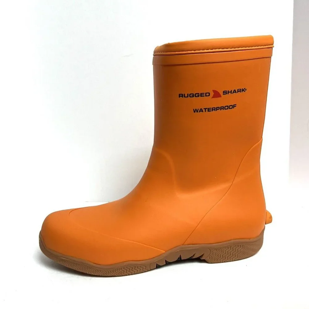 Rugged Shark Mens Great White Boot Orange Size 12 M